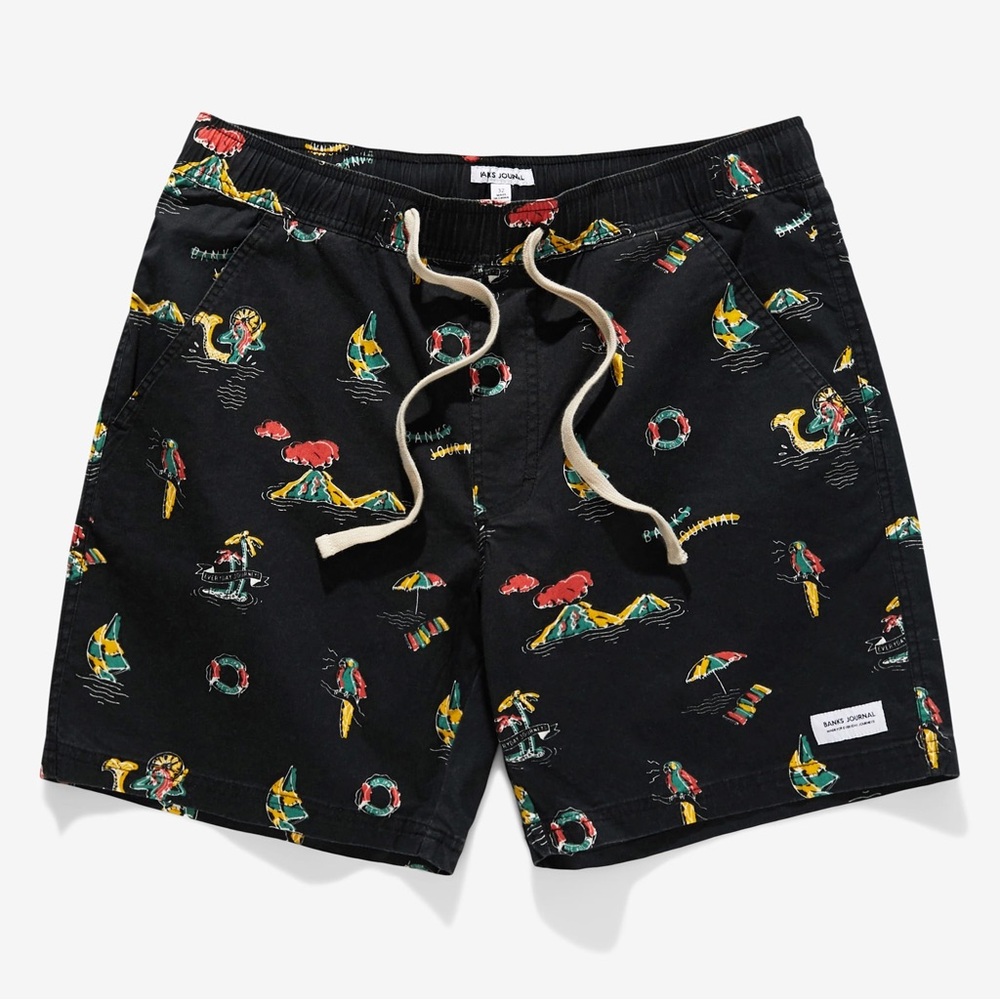 Seashore Board Short – Dirty Black Men's Swim Shorts